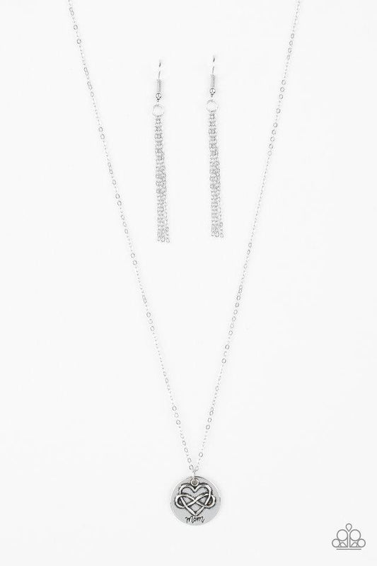 Paparazzi Necklace ~ Home Is Where Mom Is - Silver