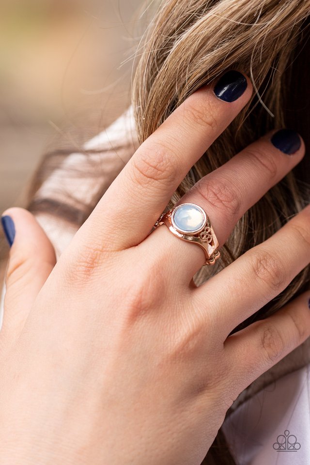 It Just Goes To GLOW - Rose Gold - Paparazzi Ring Image