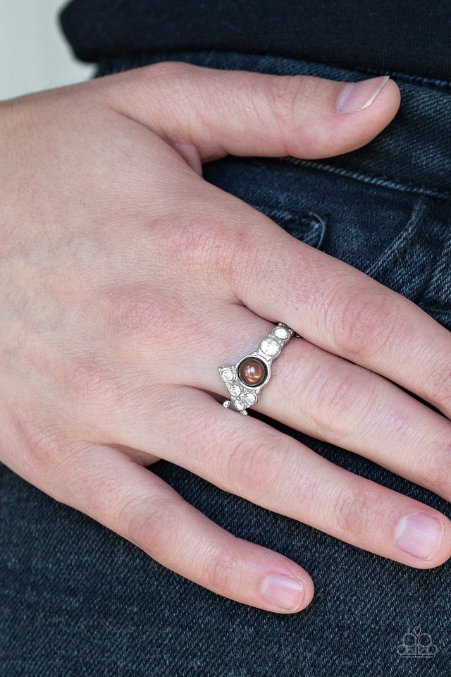 Center Stage Celebrity - Brown - Paparazzi Ring Image