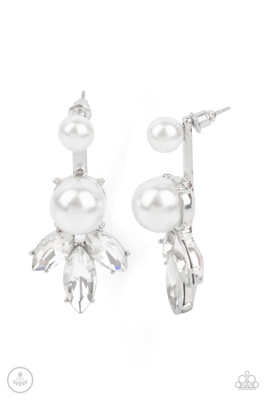 Extra Elite - White - Paparazzi Earring Image