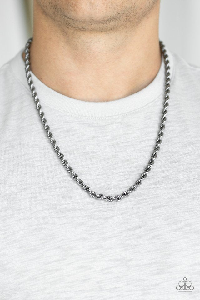 Double Dribble - Black - Paparazzi Necklace Image