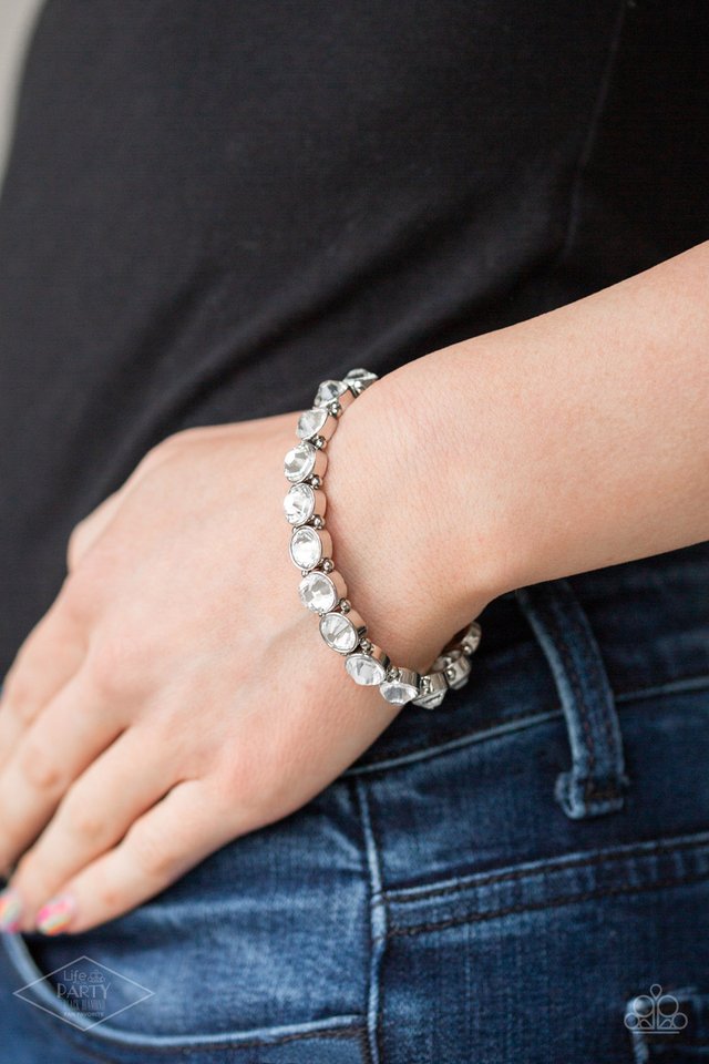 Sugar-Coated Sparkle - White - Paparazzi Bracelet Image