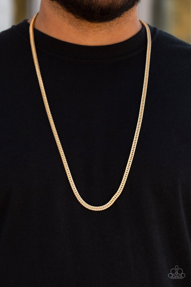 Killer Crossover - Gold - Paparazzi Necklace Image
