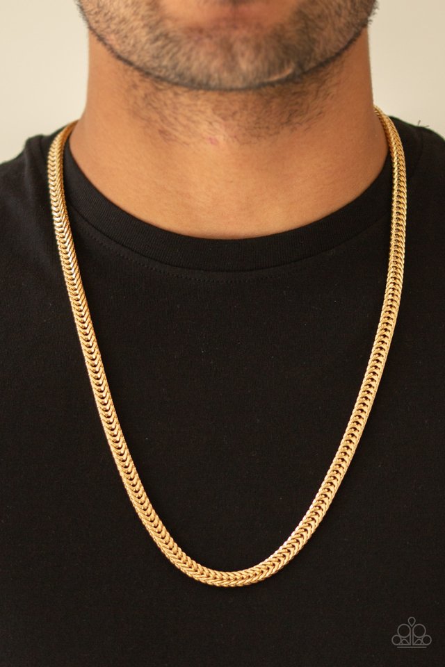 Knockout King - Gold - Paparazzi Necklace Image