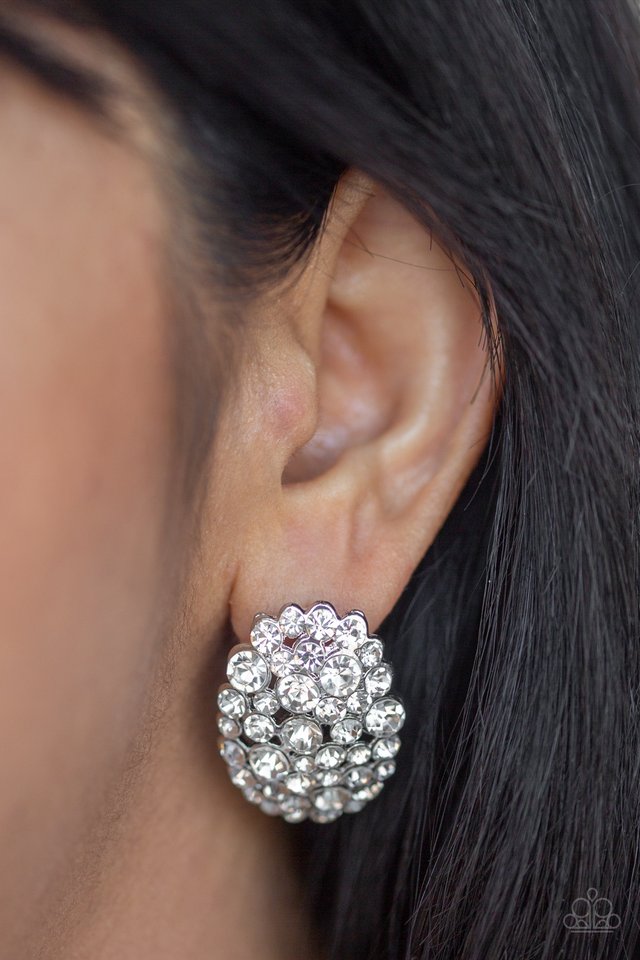 Daring Dazzle - White - Paparazzi Earring Image