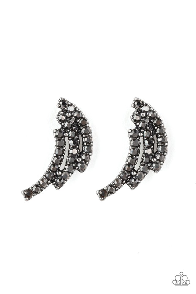 Wing Bling - Silver - Paparazzi Earring Image