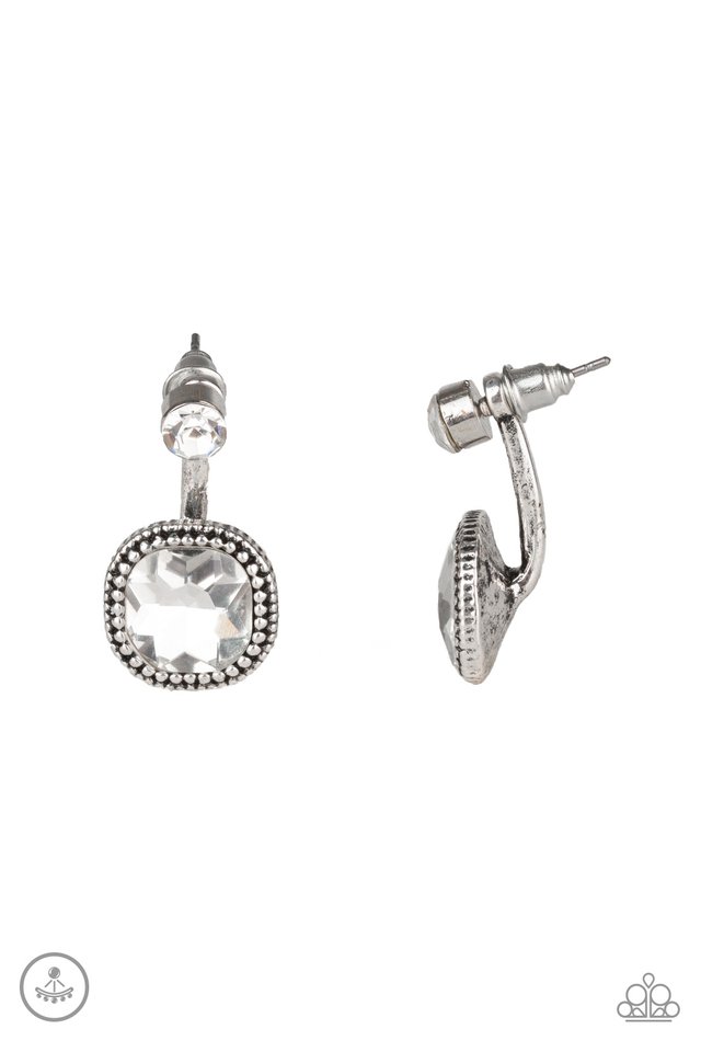 Celebrity Cache - White - Paparazzi Earring Image