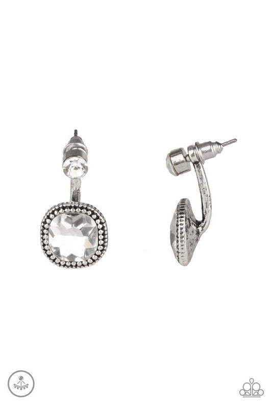 Celebrity Cache - White - Paparazzi Earring Image