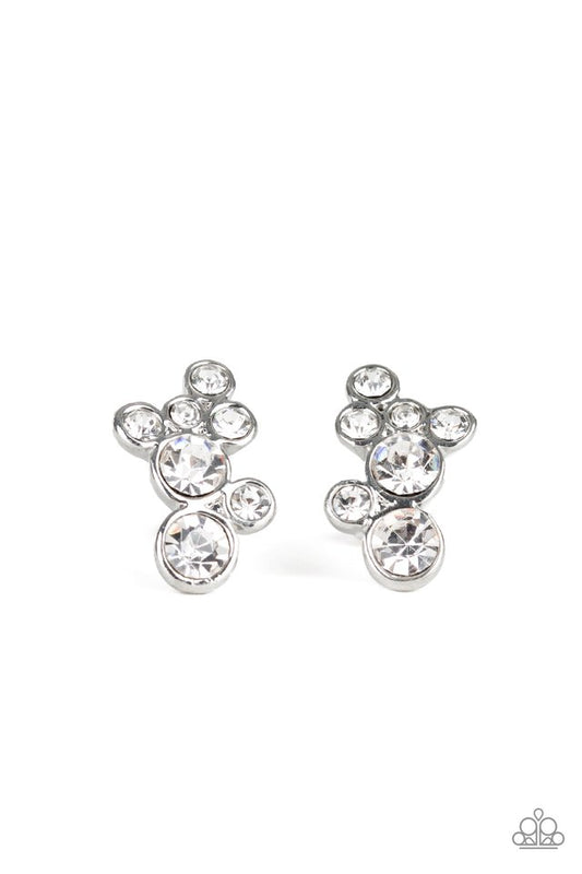Treasure Treat - White - Paparazzi Earring Image