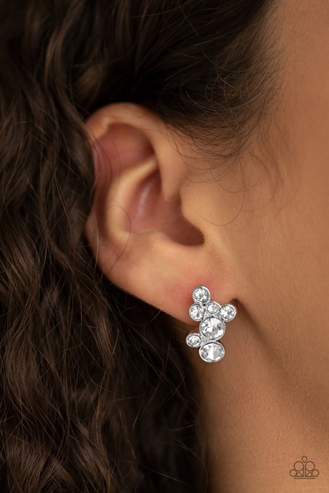 Treasure Treat - White - Paparazzi Earring Image