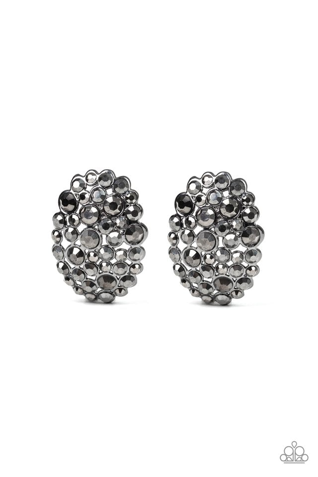 Daring Dazzle - Black - Paparazzi Earring Image