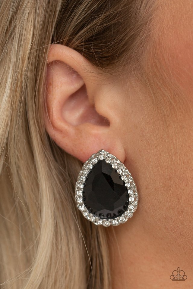 Dare To Shine - Black - Paparazzi Earring Image