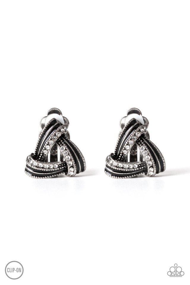 Twirling Twinkle - Black - Paparazzi Earring Image