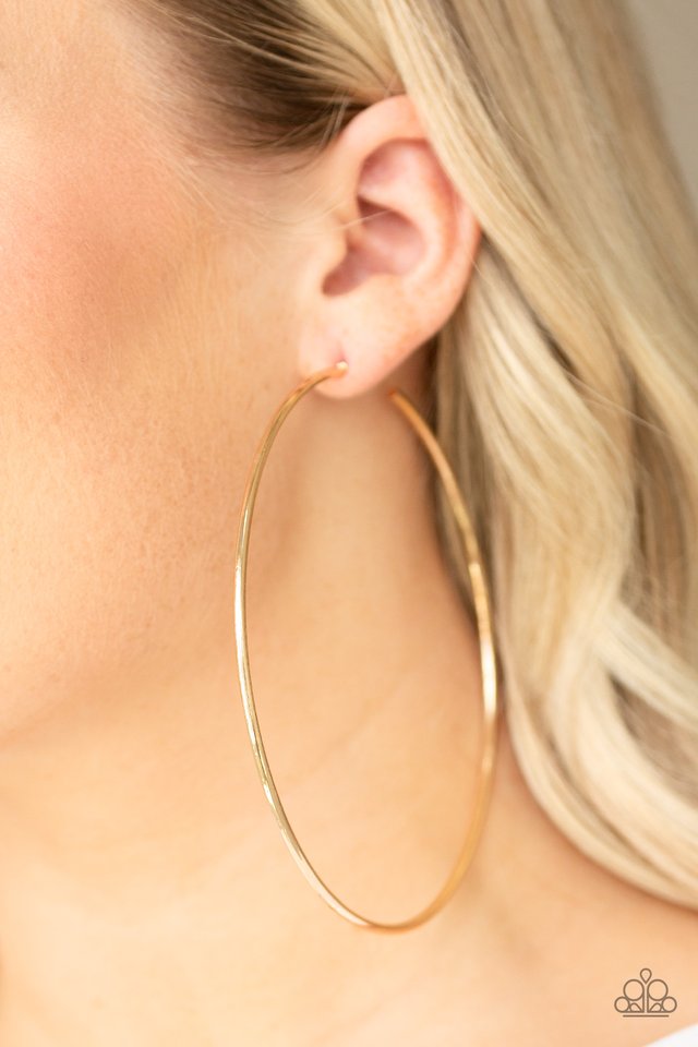 Extra Extra - Gold - Paparazzi Earring Image