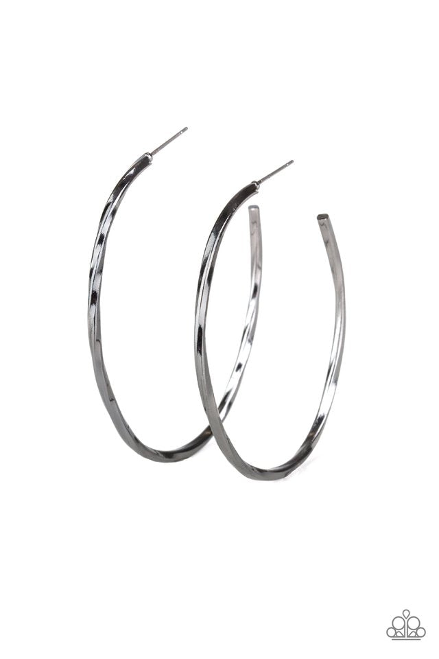 Loop de HOOP - Black - Paparazzi Earring Image
