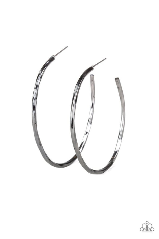 Loop de HOOP - Black - Paparazzi Earring Image