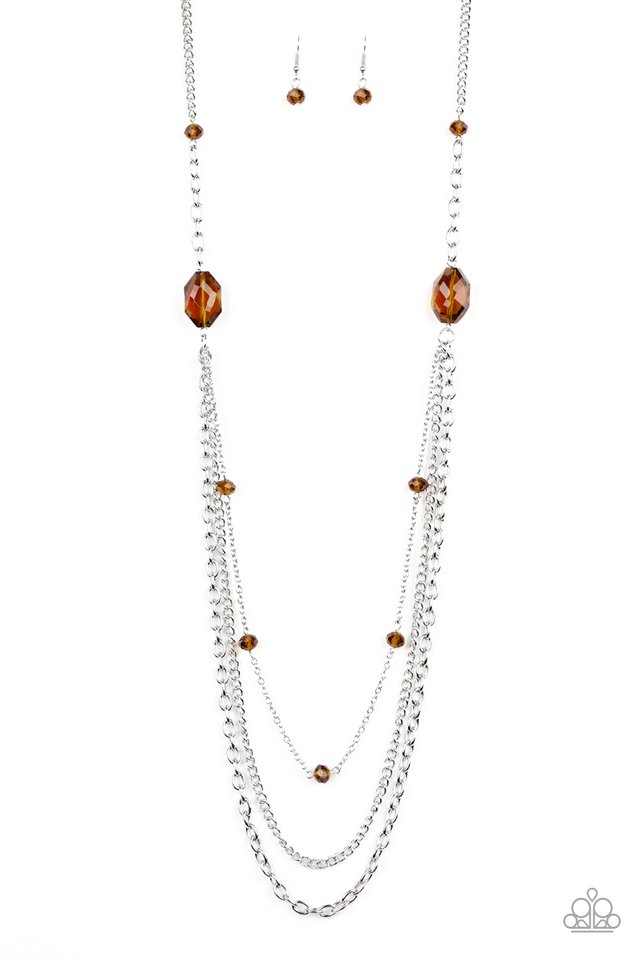 Dare to Dazzle - Brown - Paparazzi Necklace Image