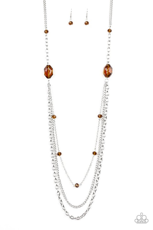 Dare to Dazzle - Brown - Paparazzi Necklace Image