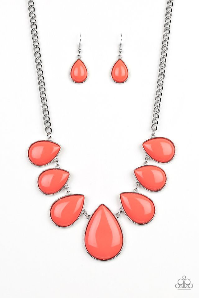 Drop Zone - Orange - Paparazzi Necklace Image