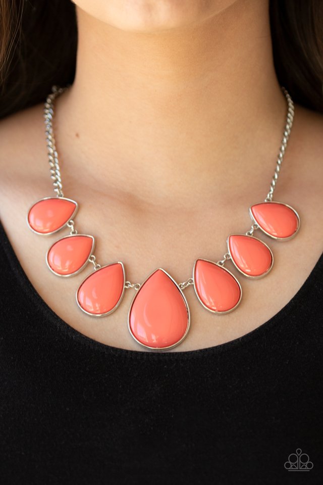 Drop Zone - Orange - Paparazzi Necklace Image