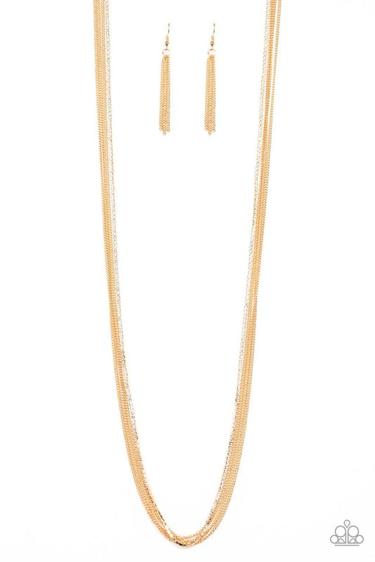 SLEEK and Destroy - Gold - Paparazzi Necklace Image