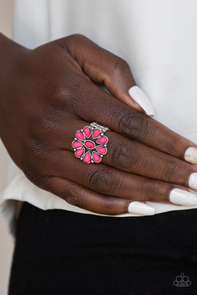 Stone Gardenia - Pink - Paparazzi Ring Image