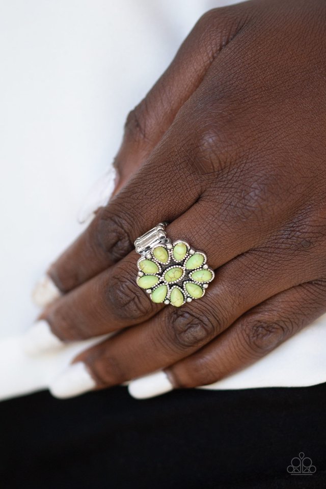 Stone Gardenia - Green - Paparazzi Ring Image