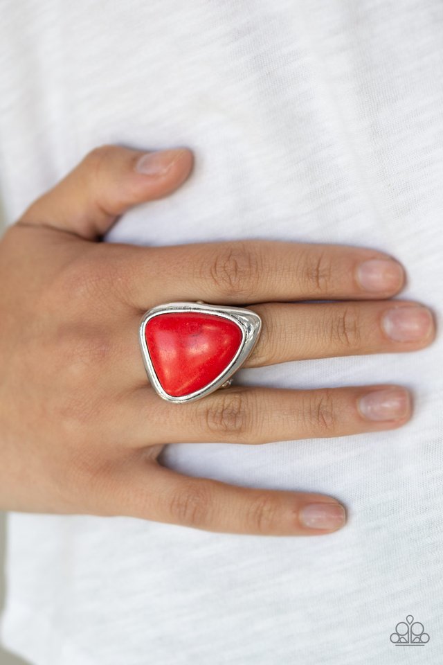 Stone Scene - Red - Paparazzi Ring Image