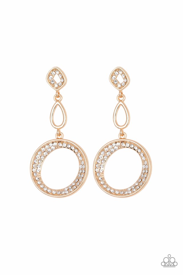 On The Glamour Scene - Gold - Paparazzi Earring Image