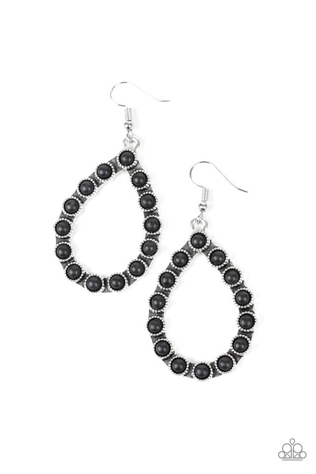 Sagebrush Sunsets - Black - Paparazzi Earring Image