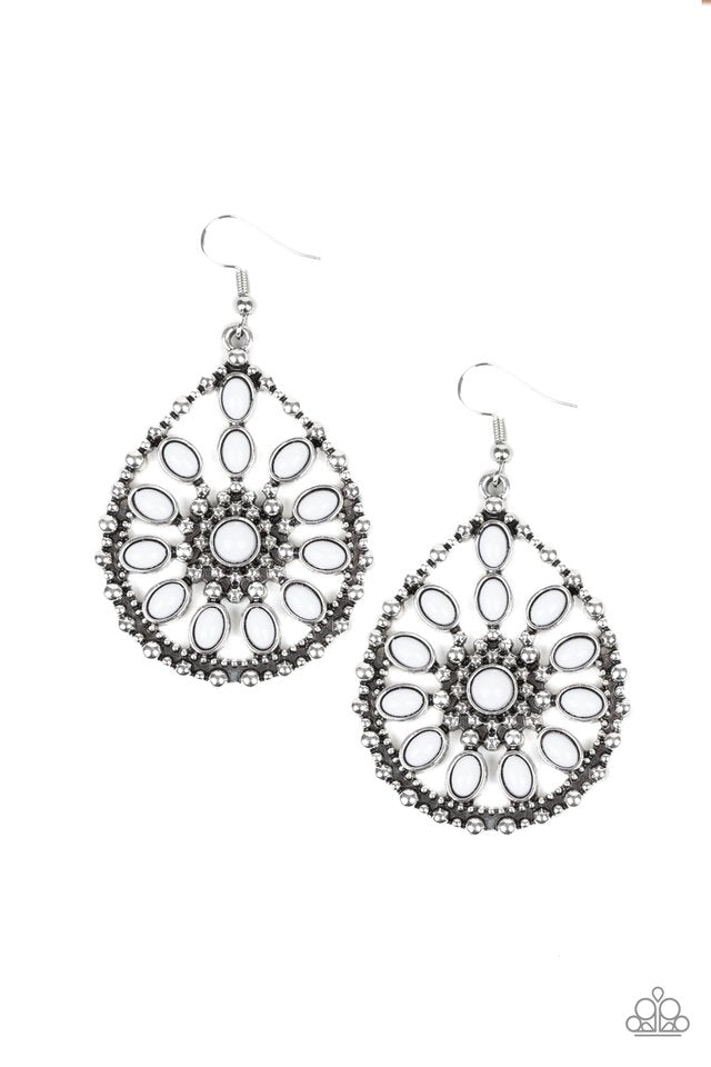 Free To Roam - White - Paparazzi Earring Image