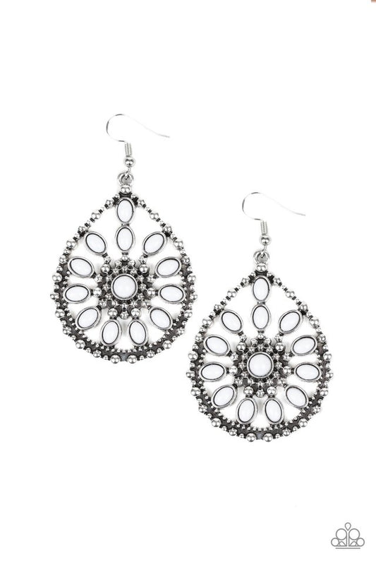 Free To Roam - White - Paparazzi Earring Image