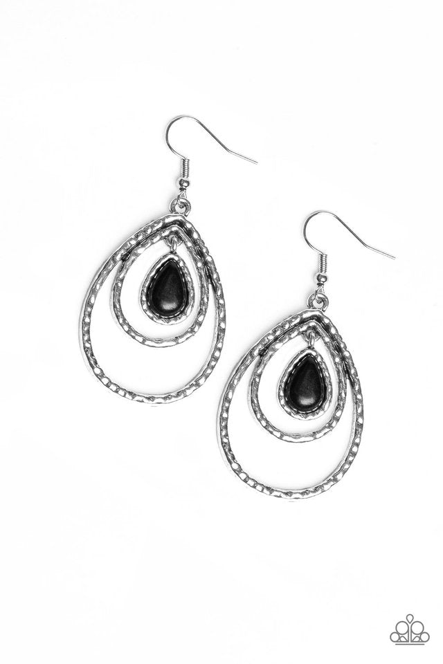 Desert Tempest - Black - Paparazzi Earring Image