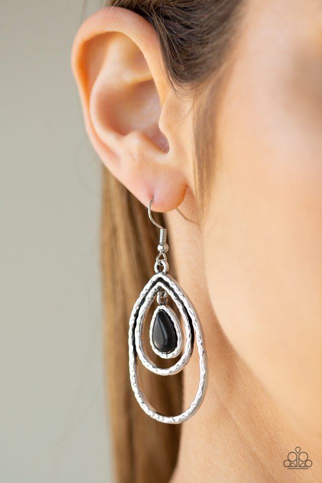 Desert Tempest - Black - Paparazzi Earring Image