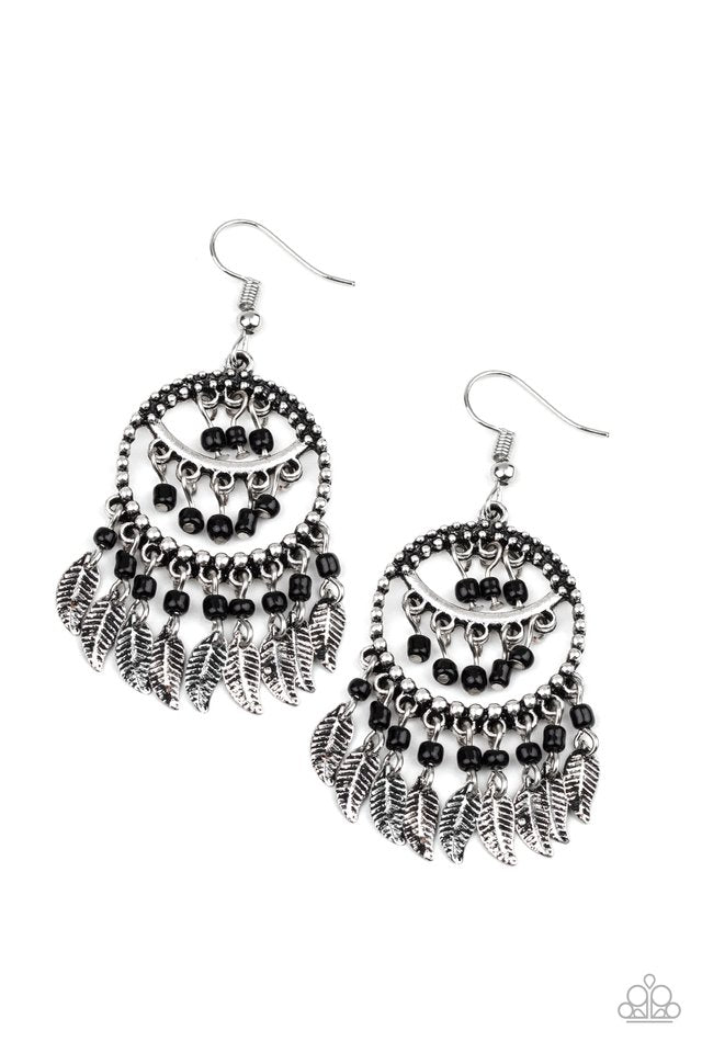 Herbal Remedy - Black - Paparazzi Earring Image