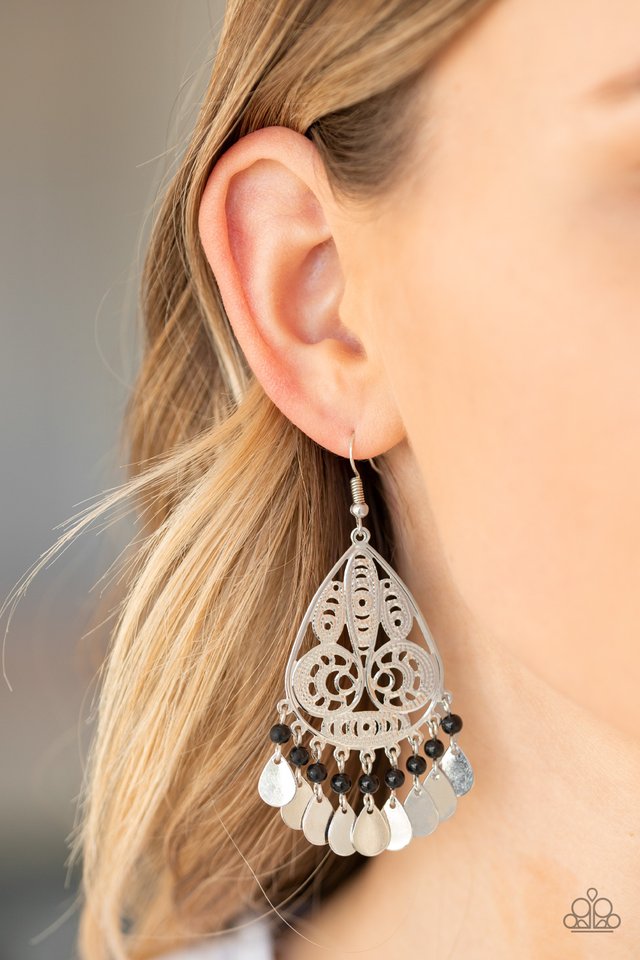 Mermaid Mojito - Black - Paparazzi Earring Image