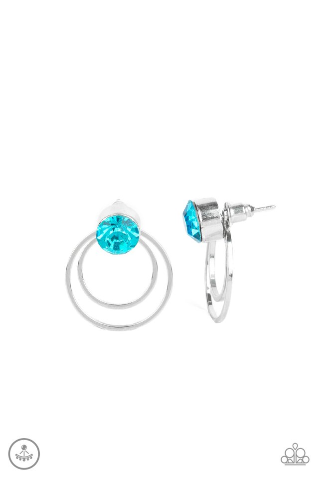 Word Gets Around - Blue - Paparazzi Earring Image