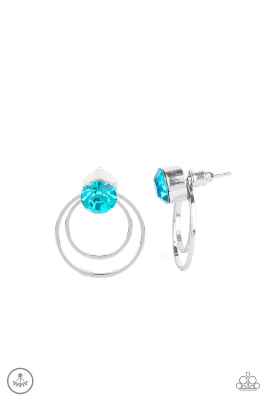Word Gets Around - Blue - Paparazzi Earring Image