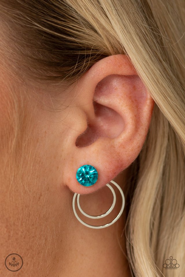 Word Gets Around - Blue - Paparazzi Earring Image