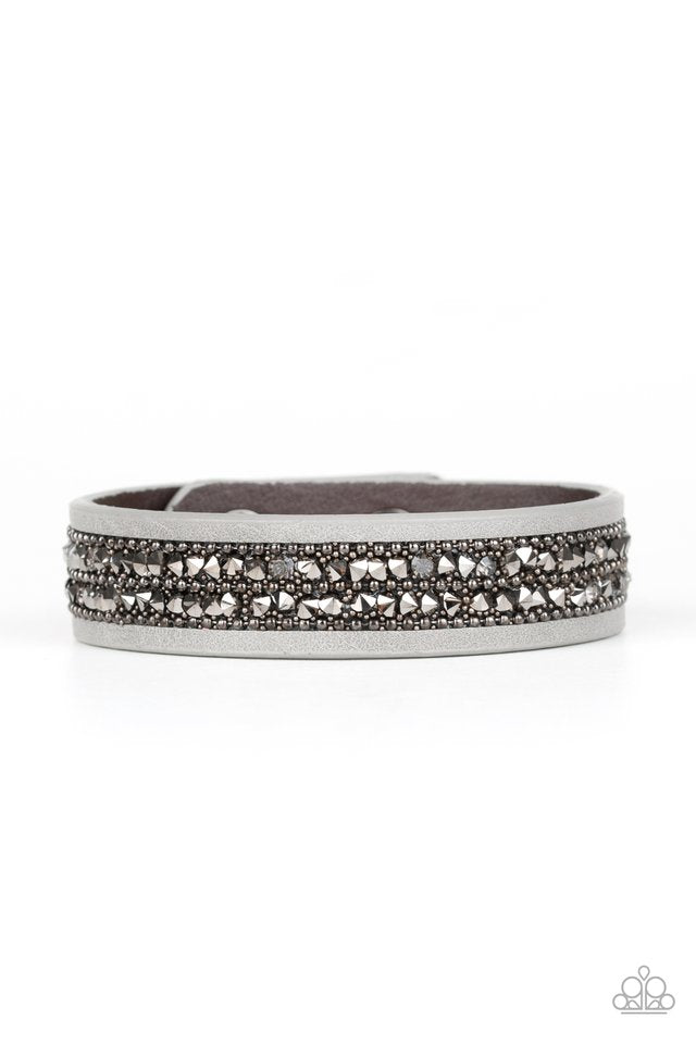 Crunch Time - Silver - Paparazzi Bracelet Image