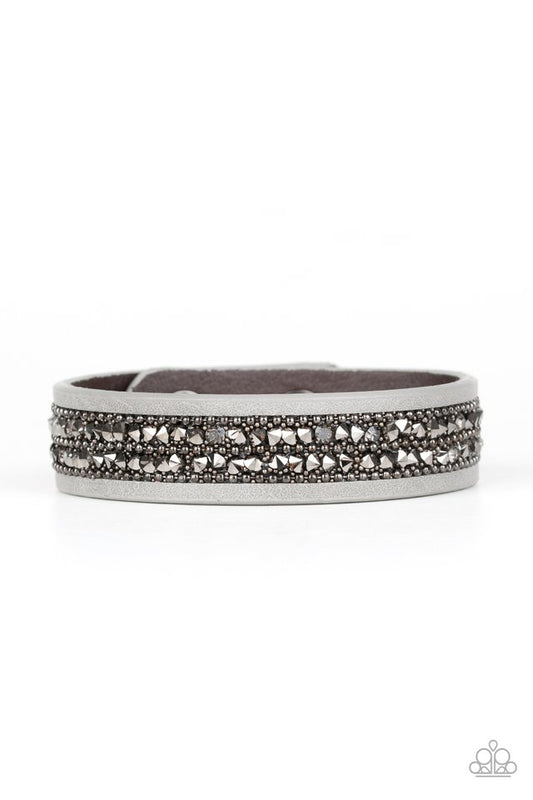 Crunch Time - Silver - Paparazzi Bracelet Image