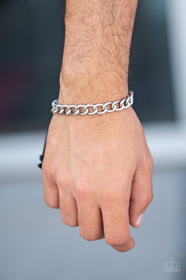Sideline - Silver - Paparazzi Bracelet Image