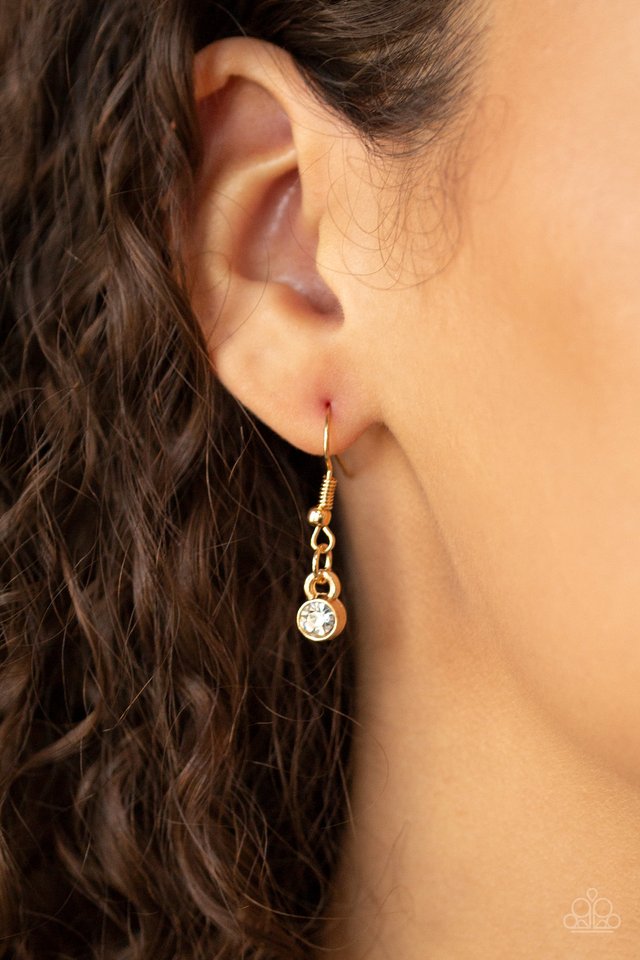 Rhinestone Renegade - Gold - Paparazzi Necklace Image