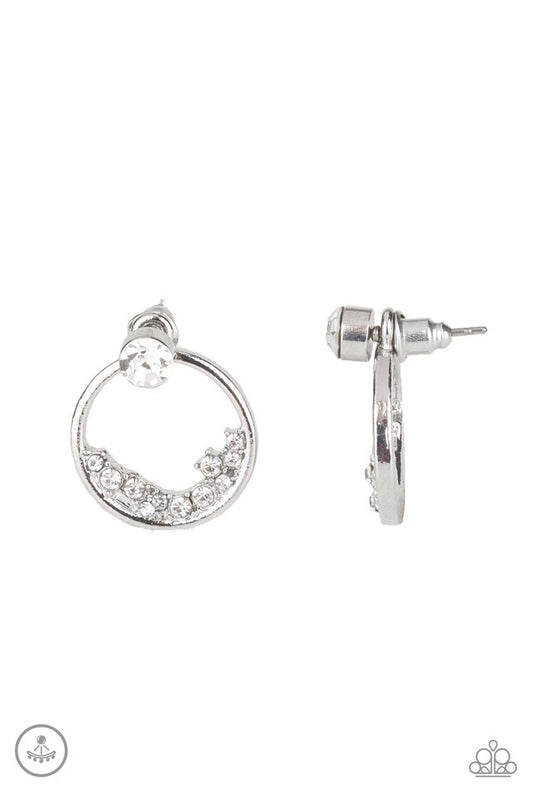 Rich Blitz - White - Paparazzi Earring Image