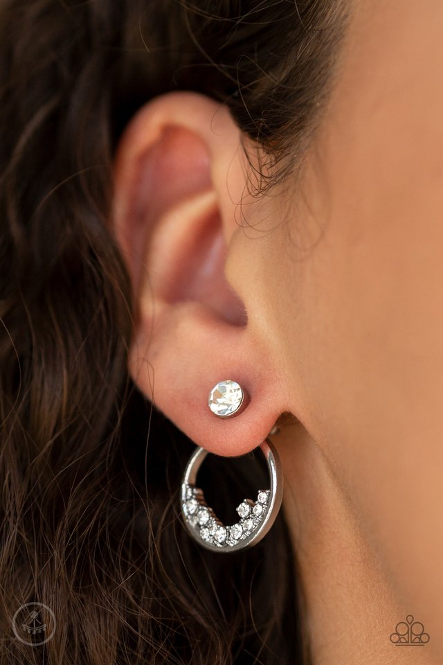 Rich Blitz - White - Paparazzi Earring Image