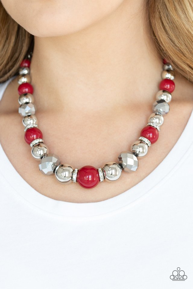 Weekend Party - Red - Paparazzi Necklace Image