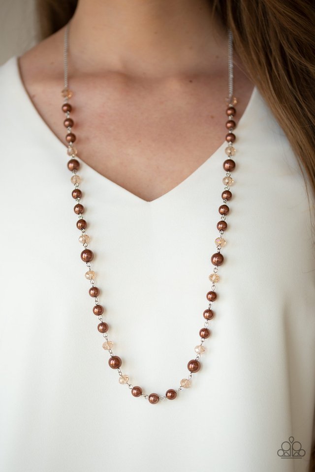 Pristine Prestige - Brown - Paparazzi Necklace Image