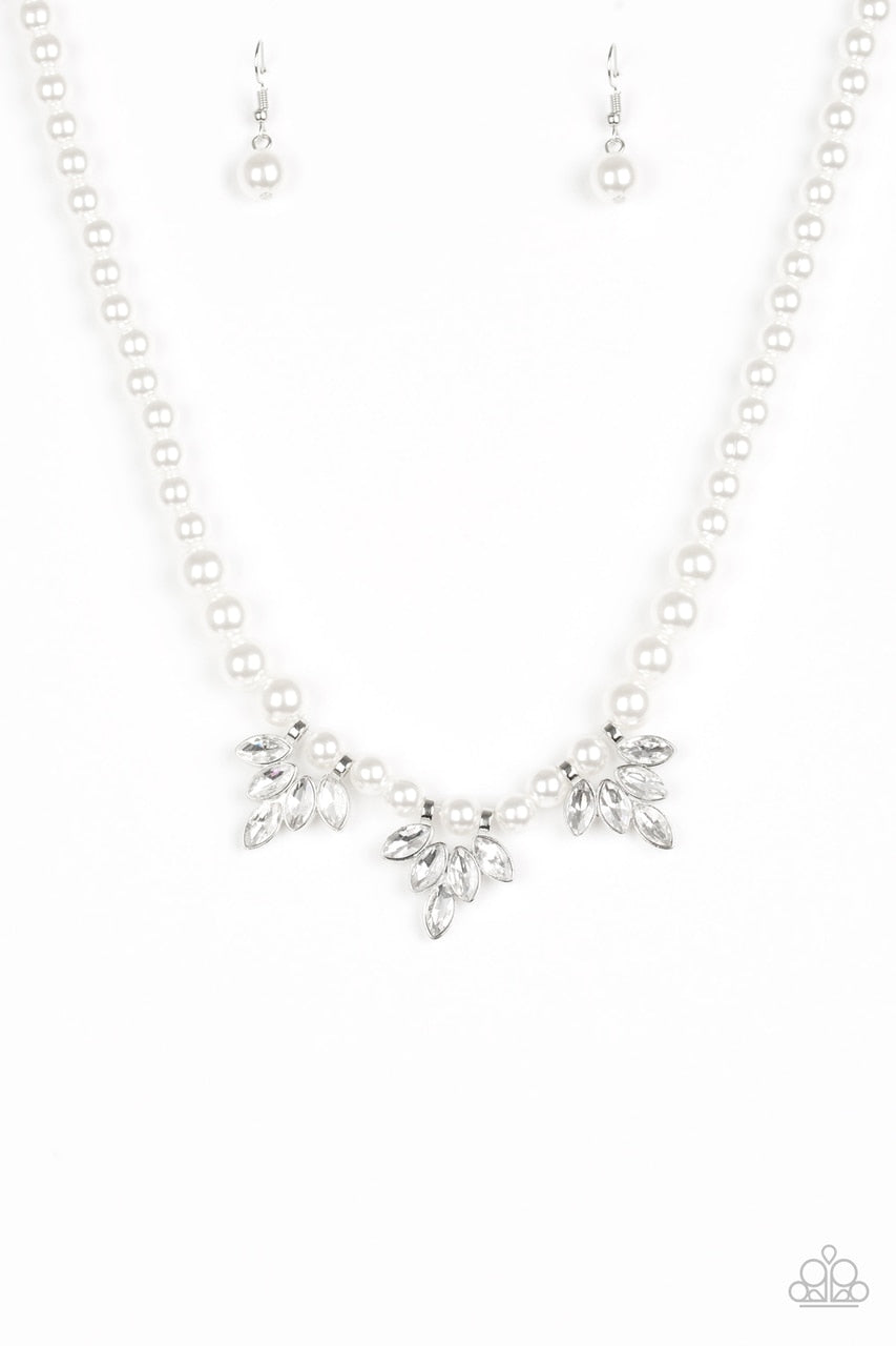 Paparazzi Necklace ~ Society Socialite - White
