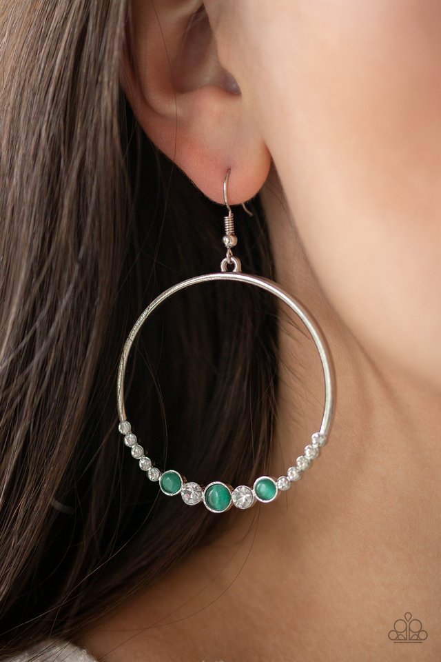 Dancing Radiance - Green - Paparazzi Earring Image