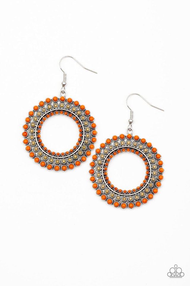 Rural Ripple - Orange - Paparazzi Earring Image